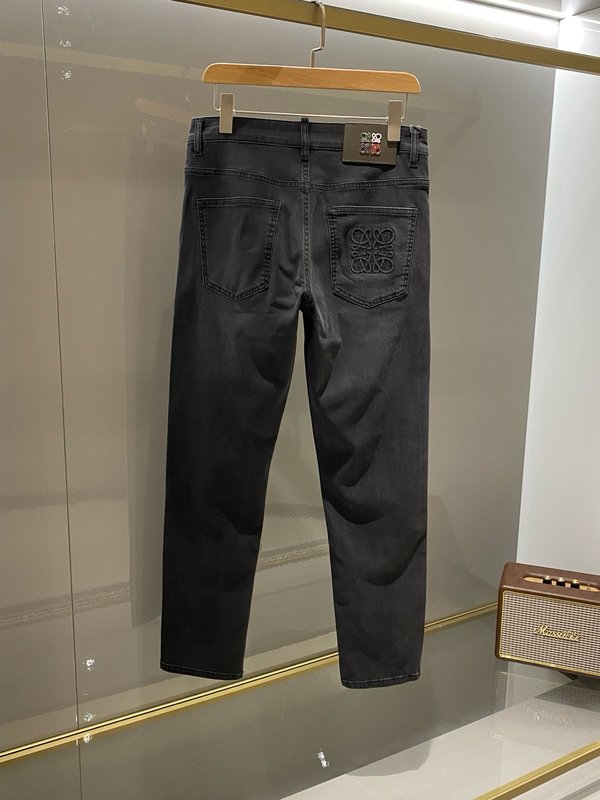 Loewe 남성 블랙그레이 스트레치 청바지 001-277219