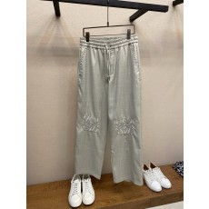 Loewe 울 자수 일자 포켓 팬츠 001-277223