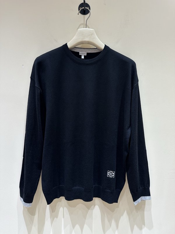 LOEWE 자수 라운드넥 스웨터 001-277288
