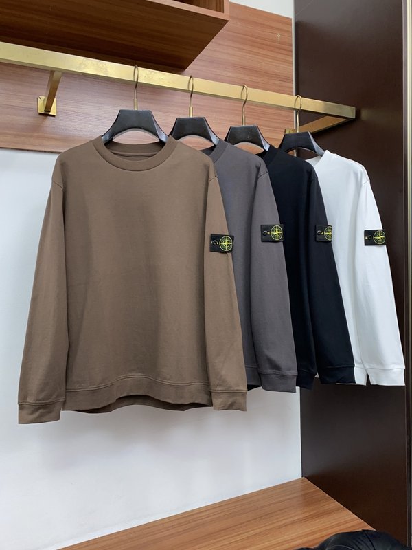스톤 아일랜드 가을 라운드넥 베이스 긴팔 셔츠 001-277297