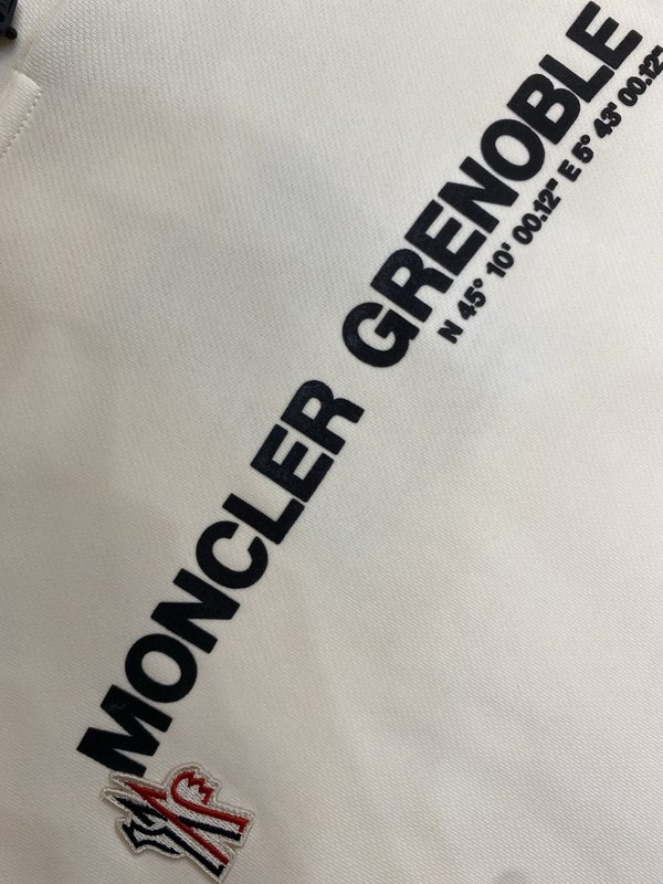 Moncler 프린트 자수 코튼 후드 스웨트셔츠 001-277307
