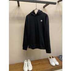 몽클레어 솔리드 로고 패치 후드 스웨트셔츠 001-277310