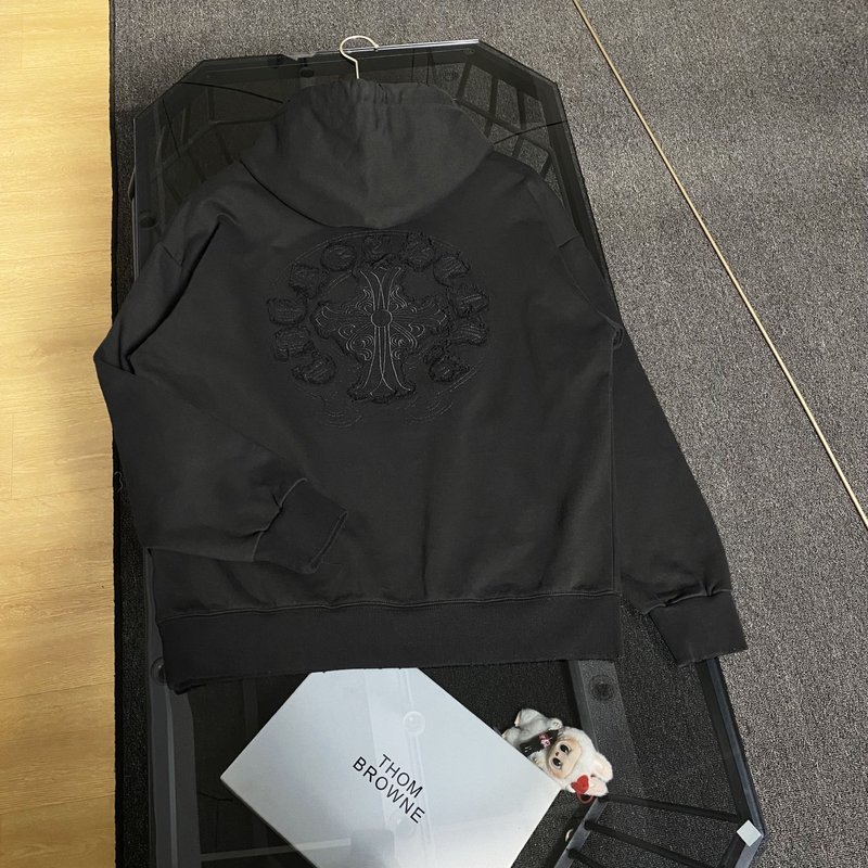 크롬하츠 순면 후드티 (크로스 자수) 001-277446