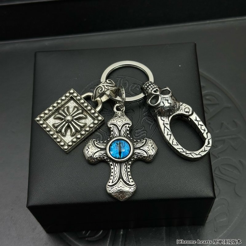 크롬 하트 열쇠고리 걸이 001-277698