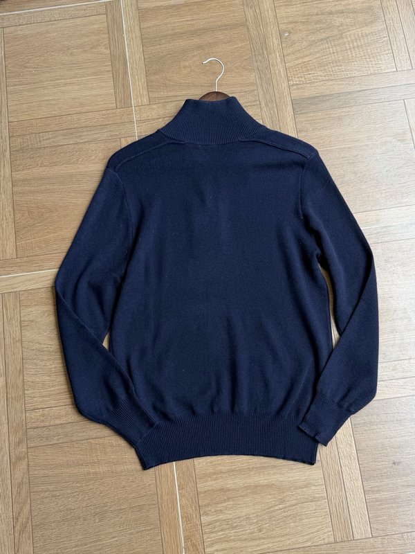 버버리 남성 하프지퍼 스탠드칼라 울 니트 001-277748
