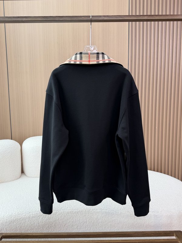 버버리 남성용 체크 칼라 코튼 집업 001-277776