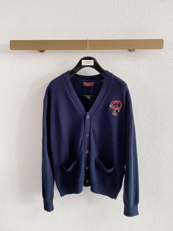 GUCCI 랜턴 자수 니트 가디건 001-277958