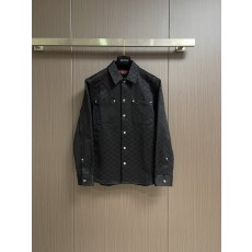 구찌 다크 패턴 자카드 데님 롱슬리브 셔츠 001-277959