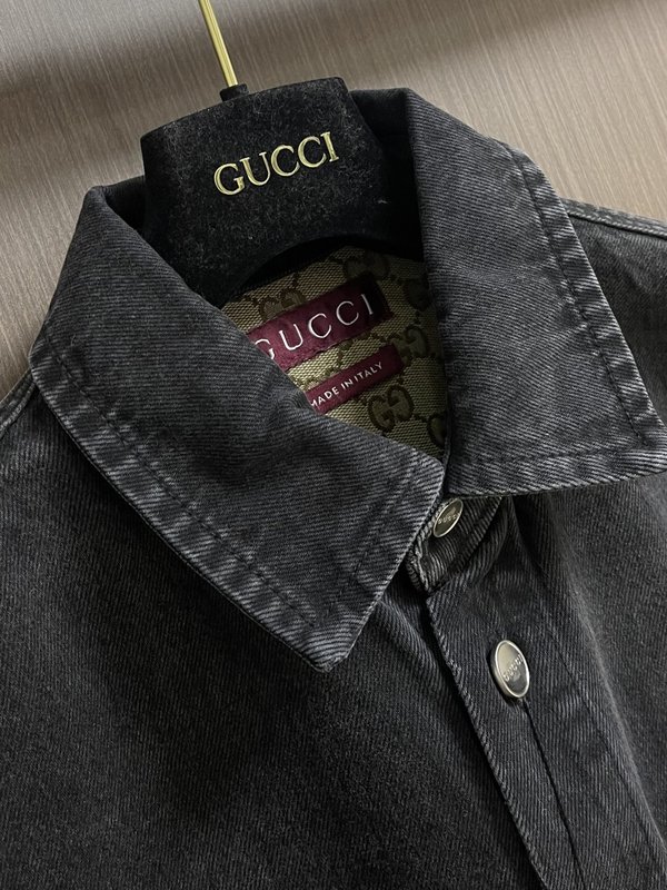 GUCC 장식 워싱 데님 재킷 청바지 세트 001-277990