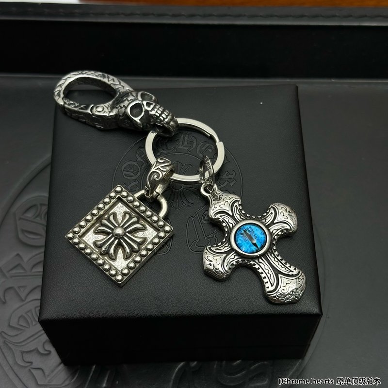 크롬 하트 열쇠고리 걸이 001-277997