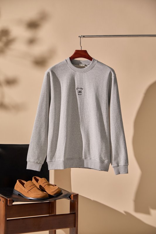 셀린 가을겨울 라운드넥 자수 티셔츠 001-278173
