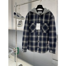 셀린 체크 울 코트 001-278200