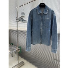 디올 자수 데님 지퍼 재킷 001-278204