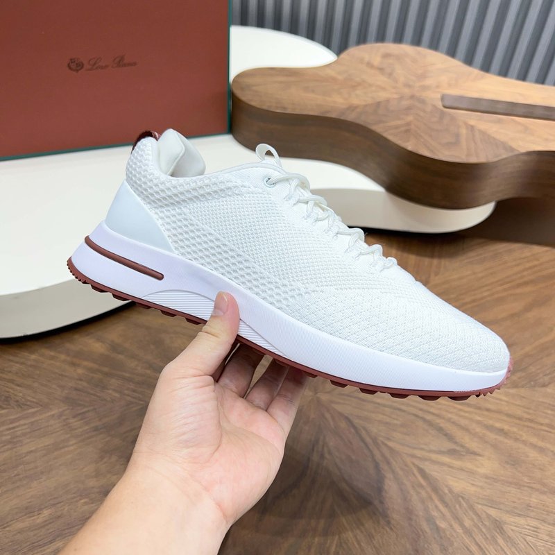 Loro Piana 메쉬 소가죽 캐주얼 러닝화 남성용 001-278383