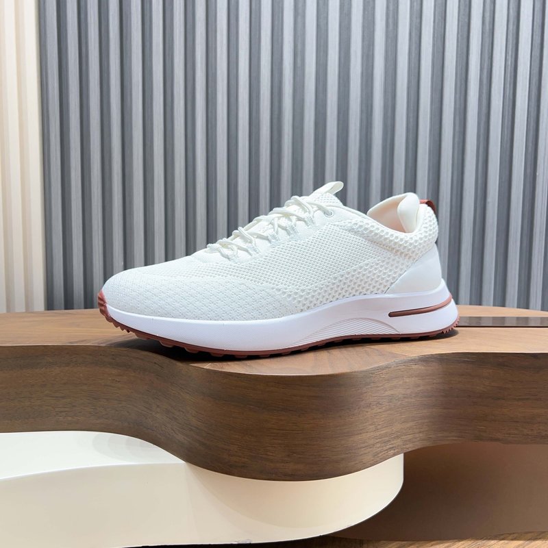 Loro Piana 메쉬 소가죽 캐주얼 러닝화 남성용 001-278383