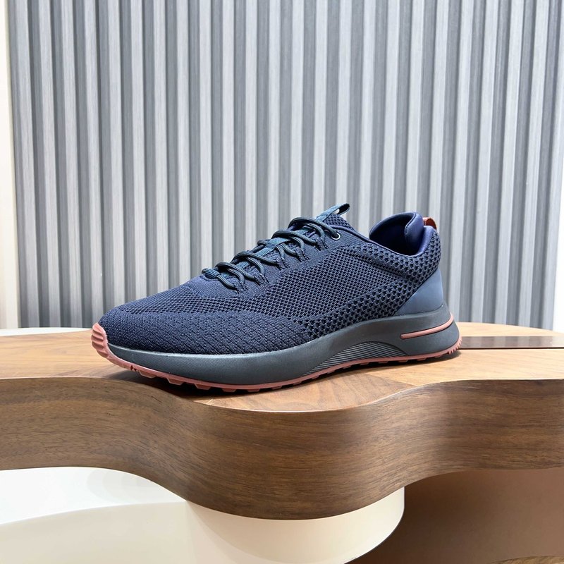 Loro Piana 남성 메쉬 가죽 캐주얼 운동화 001-278388