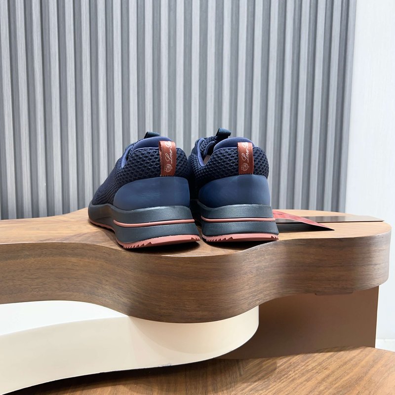 Loro Piana 남성 메쉬 가죽 캐주얼 운동화 001-278388