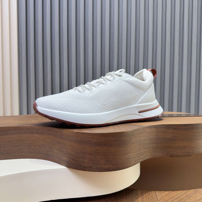 Loro Piana 메쉬 소가죽 캐주얼 운동화 남성용 001-278411