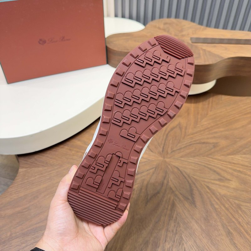 Loro Piana 메쉬 소가죽 캐주얼 운동화 남성용 001-278411