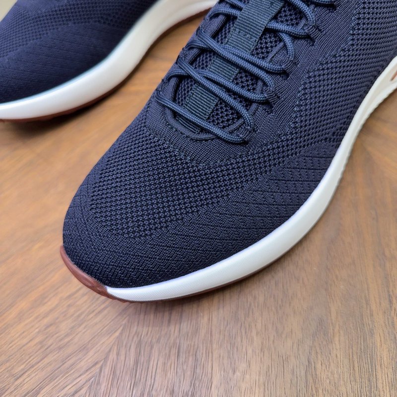 Loro Piana 메쉬 가죽 캐주얼 운동화 남성 001-278412