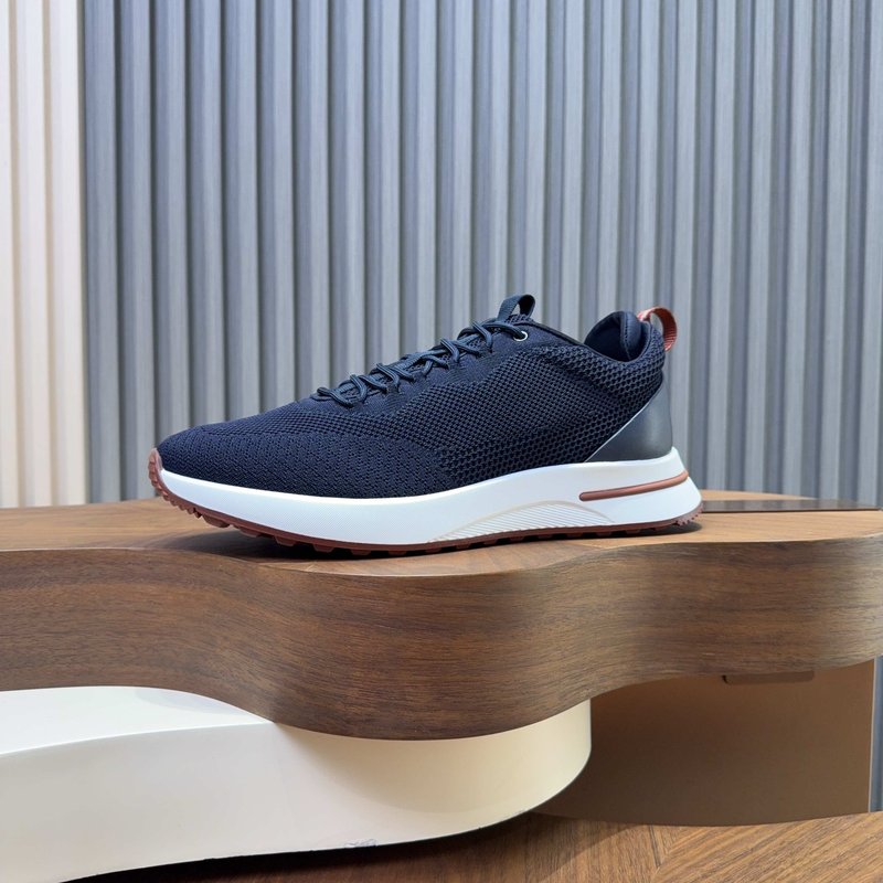 Loro Piana 메쉬 가죽 캐주얼 운동화 남성 001-278412