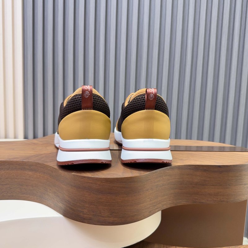Loro Piana 메쉬 소가죽 캐주얼 운동화 남성 001-278414