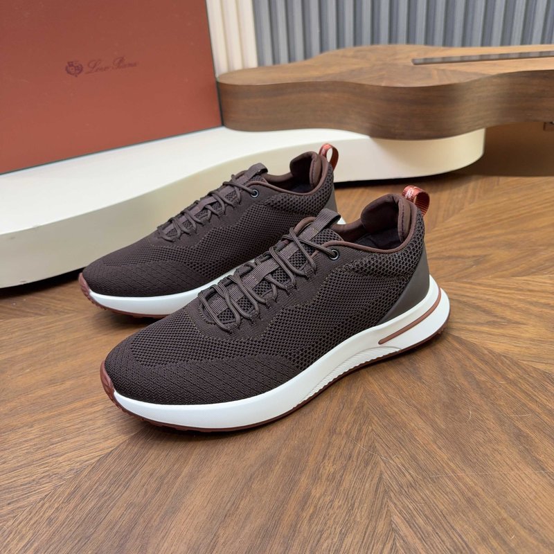 Loro Piana 메쉬 가죽 캐주얼 운동화 남성용 001-278417