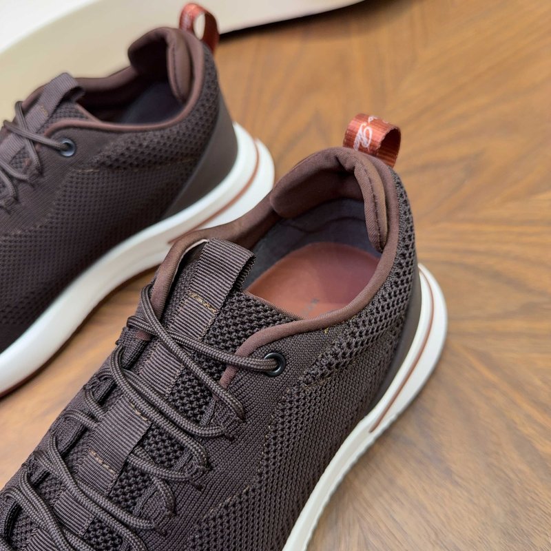 Loro Piana 메쉬 가죽 캐주얼 운동화 남성용 001-278417