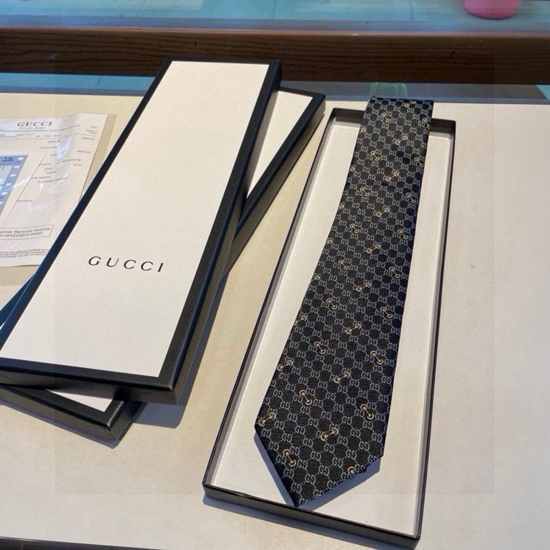 GUCCI 구찌 마구걸이 실크 넥타이 001-278430