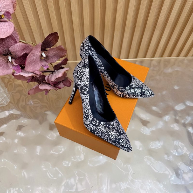 LV 그물망 플랫폼 하이힐 샌들 001-278610