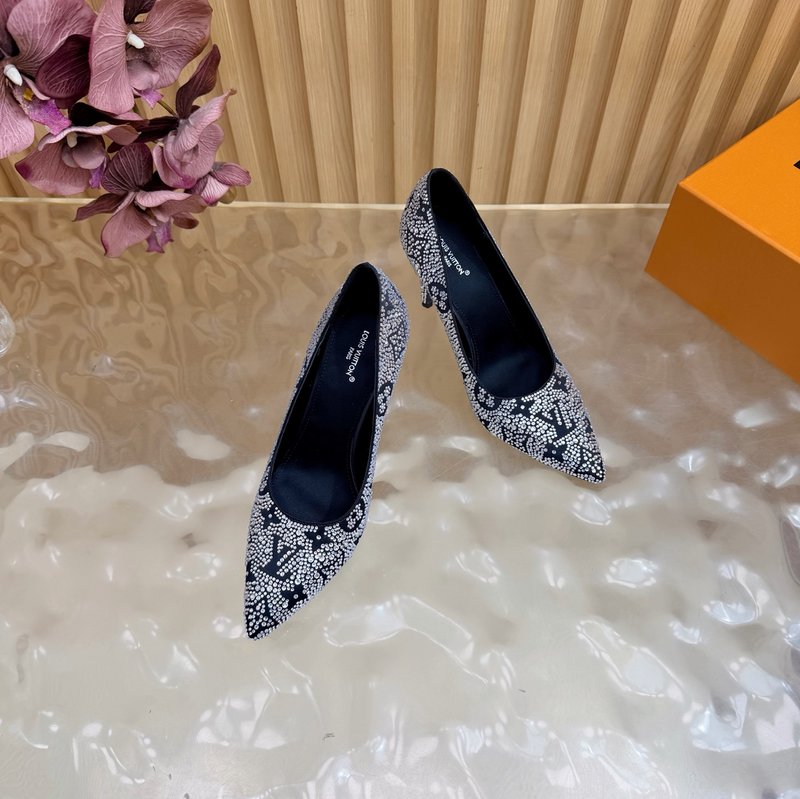 LV 그물망 플랫폼 하이힐 샌들 001-278610