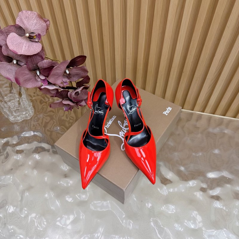 Christian Louboutin 레드솔 장미 하이힐 001-278802