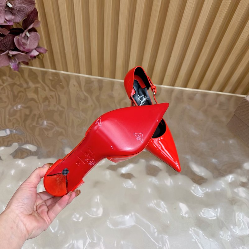 Christian Louboutin 레드솔 장미 하이힐 001-278802