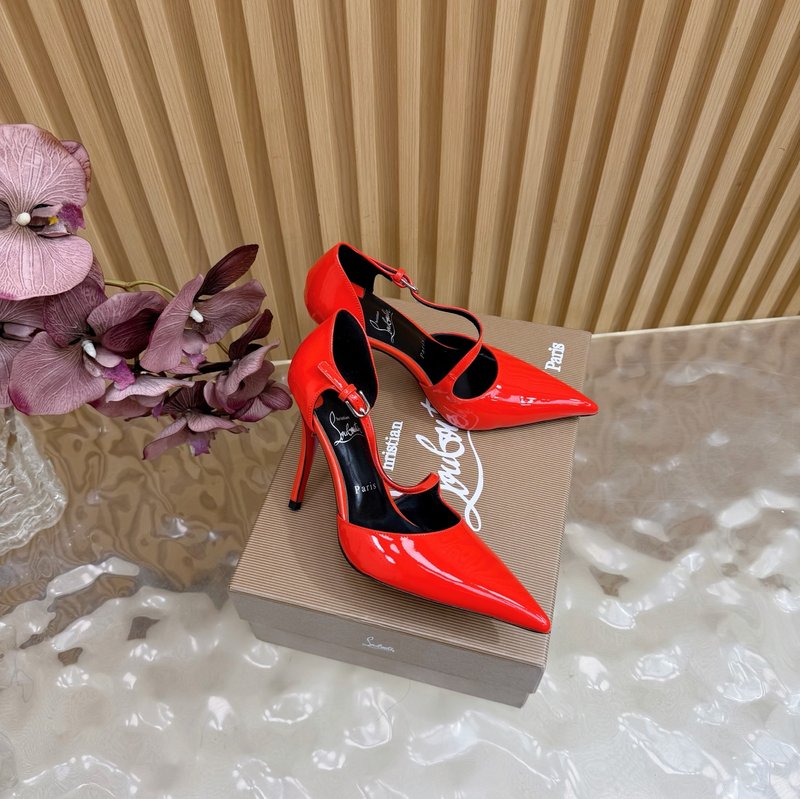 Christian Louboutin 레드솔 장미 하이힐 001-278802