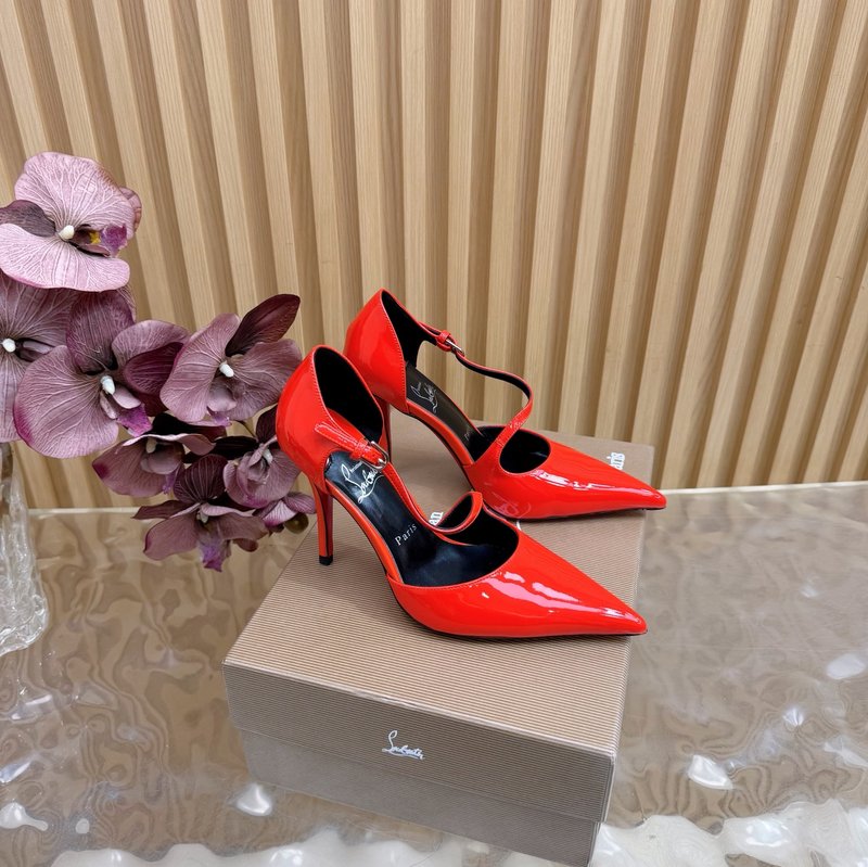 Christian Louboutin 레드솔 장미 하이힐 001-278802