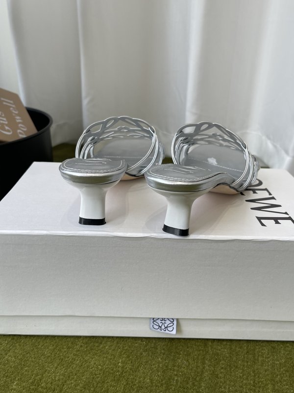 LOEWE 로에베 봄여름 하이힐 가죽 슬리퍼 001-278852