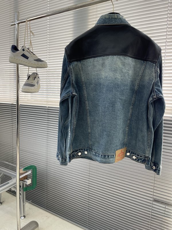프라다 가죽 데님 재킷 001-278897
