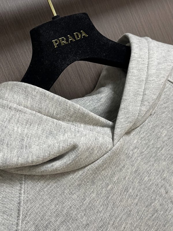 Prada 패치워크 가죽 장식 후드티 001-278898