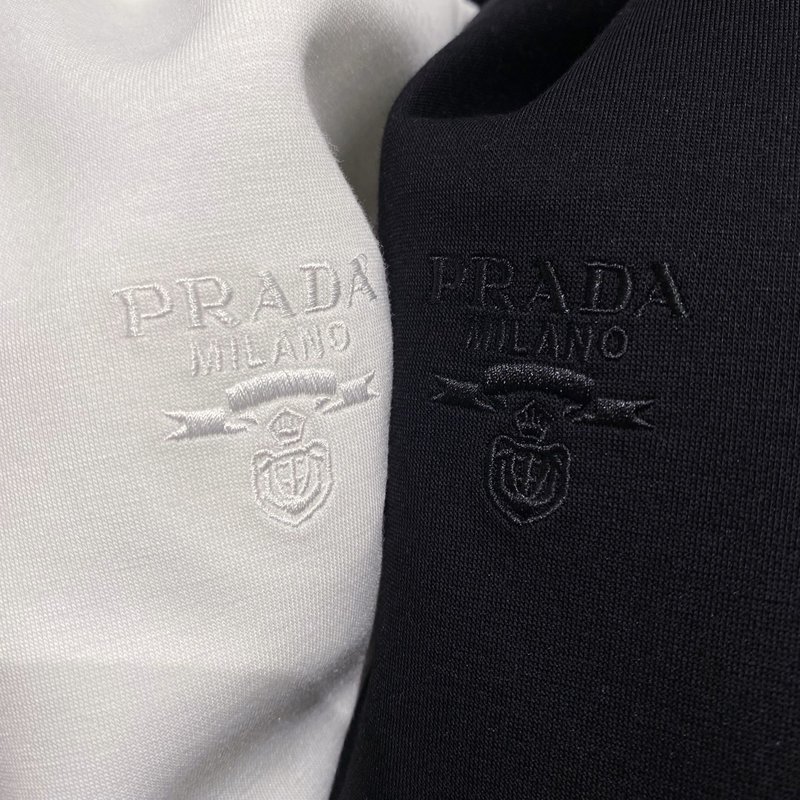 PRAD*A 남성 턴다운 칼라 긴팔 티셔츠 001-278951
