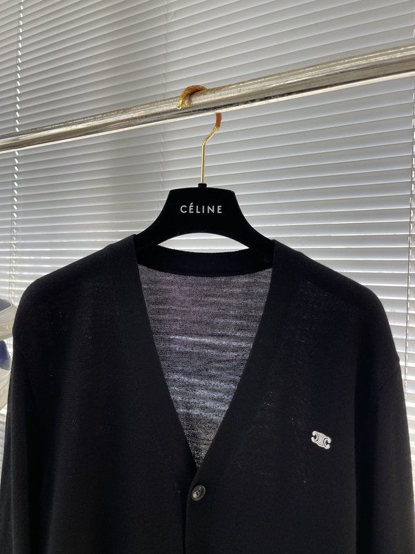 Celin 자수 로고 울 가디건 001-278964