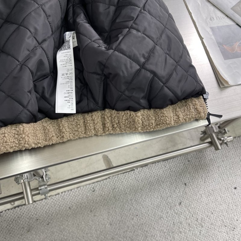 셀린 장식 로고 벨벳 면 패딩 자켓 001-278976