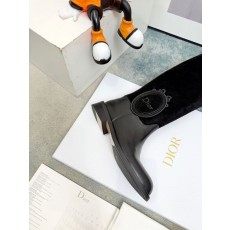 디올 2026 레트로 영국식 브로그 라이더 롱부츠 001-278991