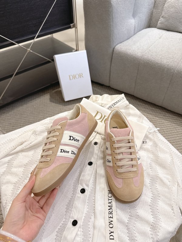 Dior Ribbon 자수 스니커즈 레트로 트레이닝화 001-279032