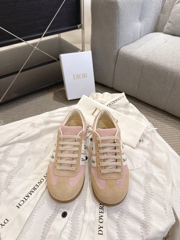 Dior Ribbon 자수 스니커즈 레트로 트레이닝화 001-279032