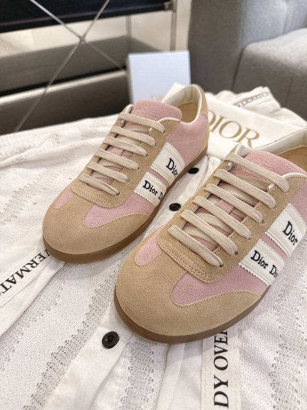 Dior Ribbon 자수 스니커즈 레트로 트레이닝화 001-279032