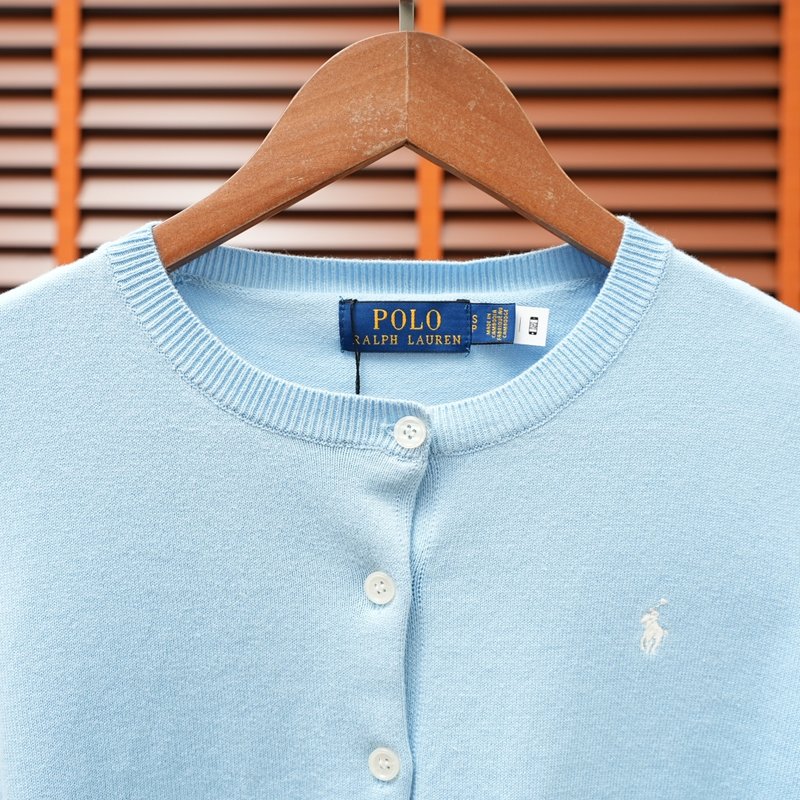 Ralph Lauren 피마코튼 카라 가디건 긴팔 001-279059