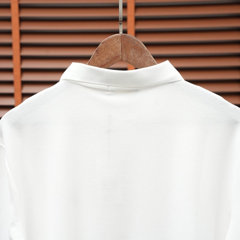 Ralph Lauren 더블 브레스트 폴로 셔츠 화이트 001-279086