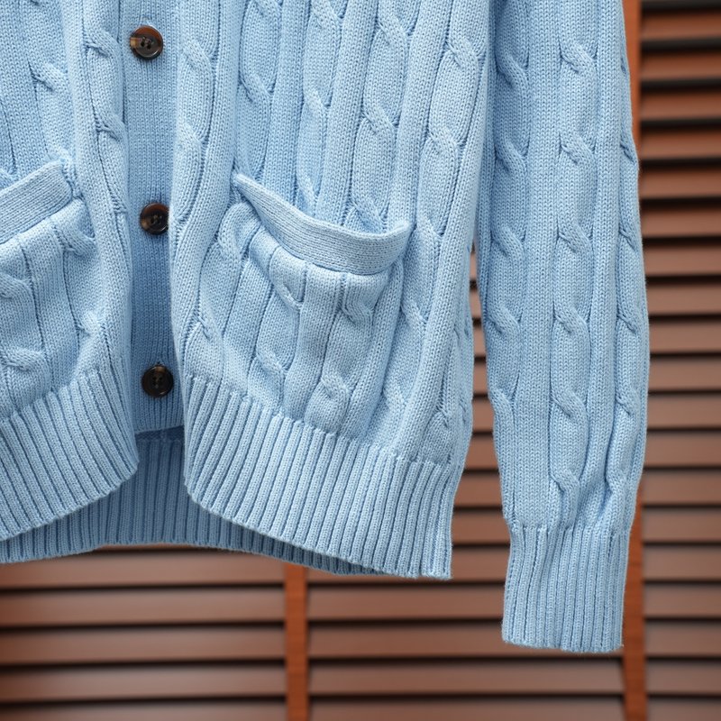 Ralph Lauren V넥 풀버튼 스웨터 남성 001-279118