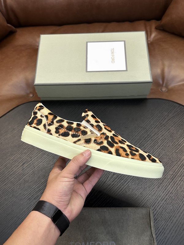 TOM FORD Cambridge 가죽 로우탑 운동화 001-279227
