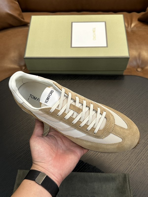 TOM FORD Cambridge 소가죽 로우탑 스니커 001-279229